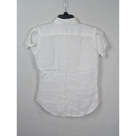Polo Ralph Lauren Short Sleeve Collared Linen Shirt Girls Size SP - Picture 9 of 11